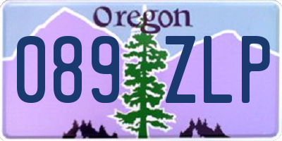 OR license plate 089ZLP