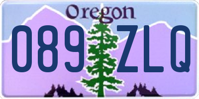 OR license plate 089ZLQ