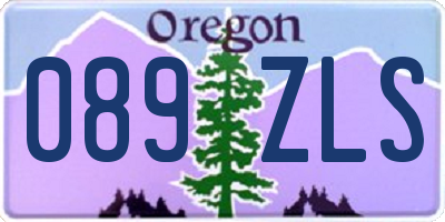 OR license plate 089ZLS