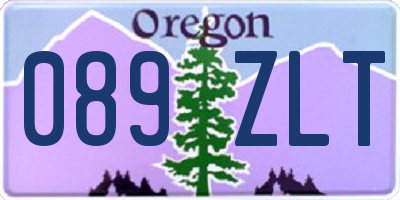 OR license plate 089ZLT