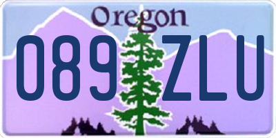 OR license plate 089ZLU