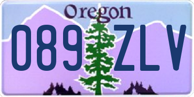 OR license plate 089ZLV
