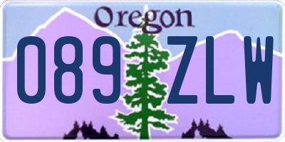 OR license plate 089ZLW