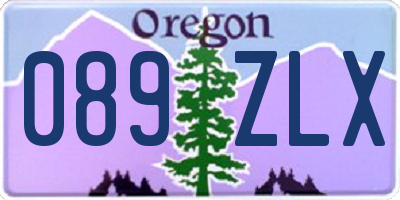 OR license plate 089ZLX