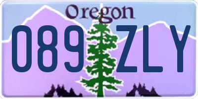 OR license plate 089ZLY