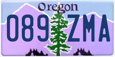 OR license plate 089ZMA