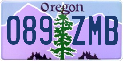 OR license plate 089ZMB