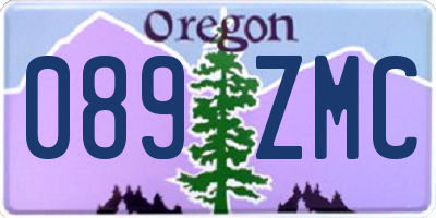 OR license plate 089ZMC