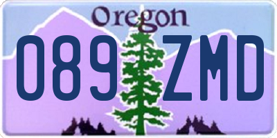 OR license plate 089ZMD