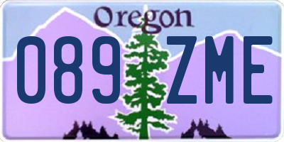 OR license plate 089ZME