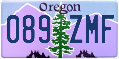 OR license plate 089ZMF