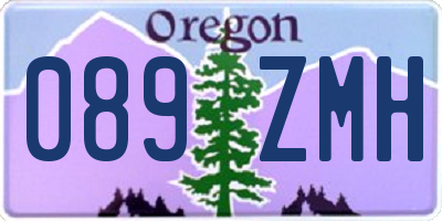 OR license plate 089ZMH