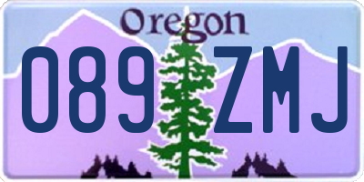 OR license plate 089ZMJ
