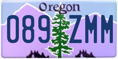 OR license plate 089ZMM