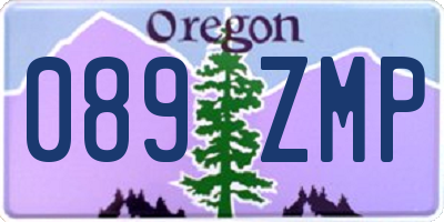 OR license plate 089ZMP
