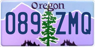 OR license plate 089ZMQ