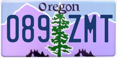 OR license plate 089ZMT