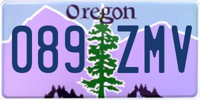 OR license plate 089ZMV