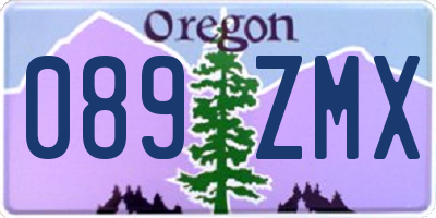 OR license plate 089ZMX