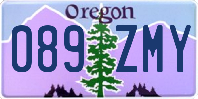 OR license plate 089ZMY
