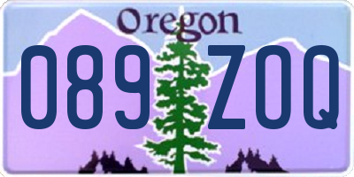 OR license plate 089ZOQ