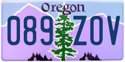 OR license plate 089ZOV