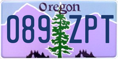 OR license plate 089ZPT