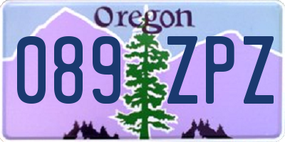 OR license plate 089ZPZ