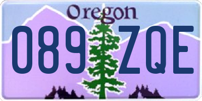 OR license plate 089ZQE