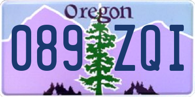 OR license plate 089ZQI