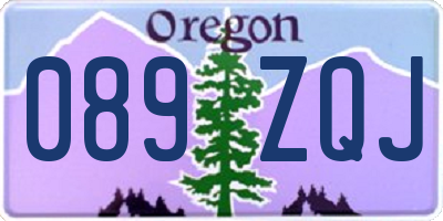 OR license plate 089ZQJ