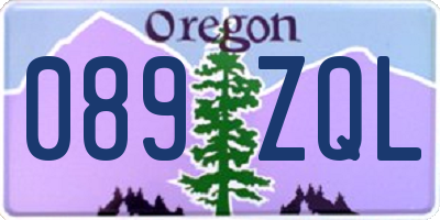 OR license plate 089ZQL