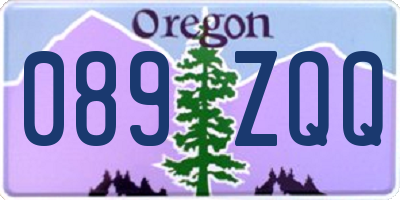 OR license plate 089ZQQ
