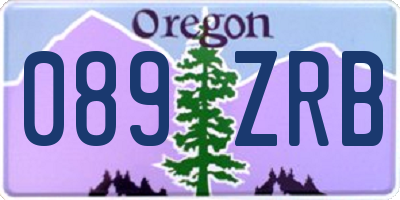 OR license plate 089ZRB