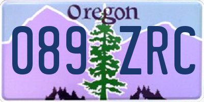 OR license plate 089ZRC