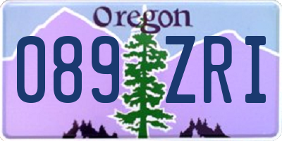 OR license plate 089ZRI