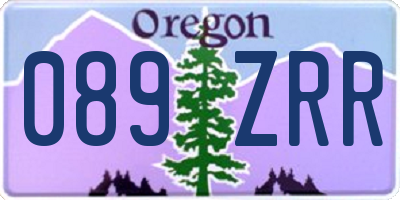 OR license plate 089ZRR
