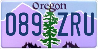 OR license plate 089ZRU