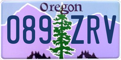 OR license plate 089ZRV