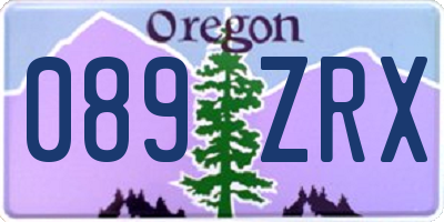 OR license plate 089ZRX