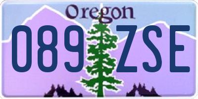OR license plate 089ZSE