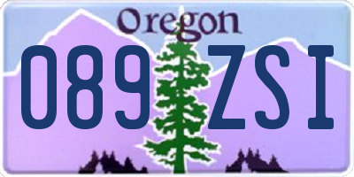 OR license plate 089ZSI