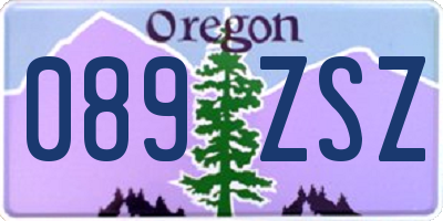 OR license plate 089ZSZ