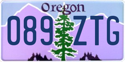 OR license plate 089ZTG