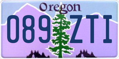 OR license plate 089ZTI