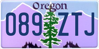 OR license plate 089ZTJ