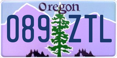 OR license plate 089ZTL