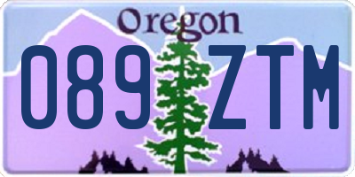 OR license plate 089ZTM