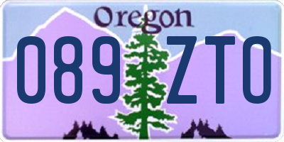 OR license plate 089ZTO