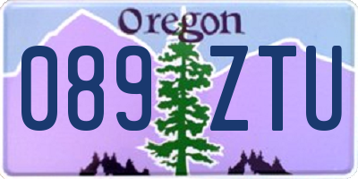 OR license plate 089ZTU